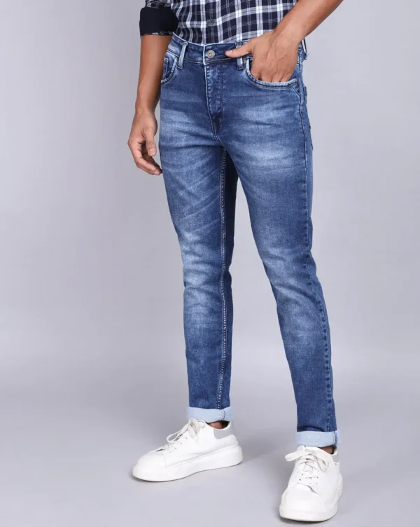 Washed Mid Blue Fit Jeans